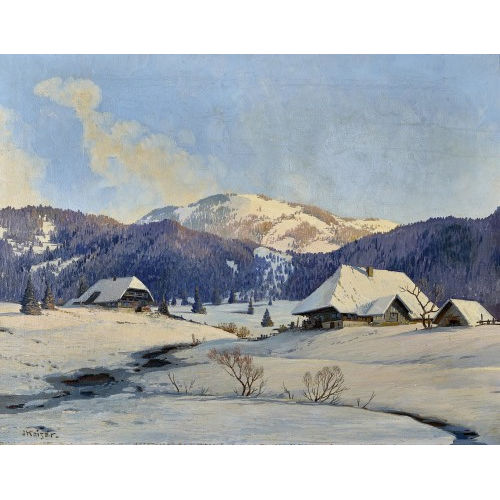 JOSEPH GEORG JAKOB KEISER : Wintertag im Emmental (DOBIASCHOFSKY AUKTIONEN AG)