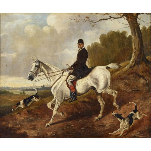 MARTIN THEODORE WARD : Reiter mit Jagdhunden (DOBIASCHOFSKY AUKTIONEN AG)