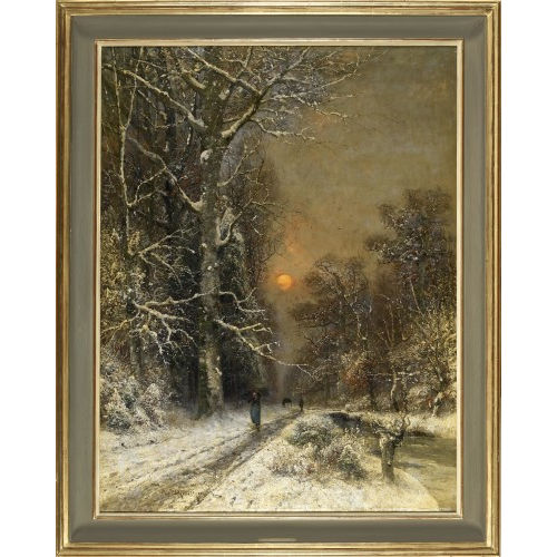 ADOLF GUSTAV SCHWEITZER : 'Sonnenuntergang im Winter' (DOBIASCHOFSKY AUKTIONEN AG)
