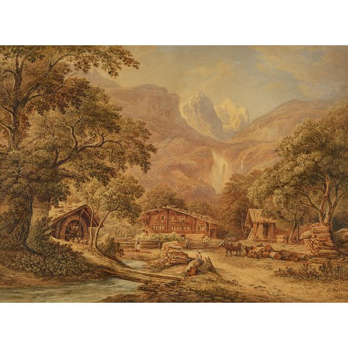 FRIEDRICH HORNER : Oberer Reichenbach bei Meiringen (DOBIASCHOFSKY AUKTIONEN AG)