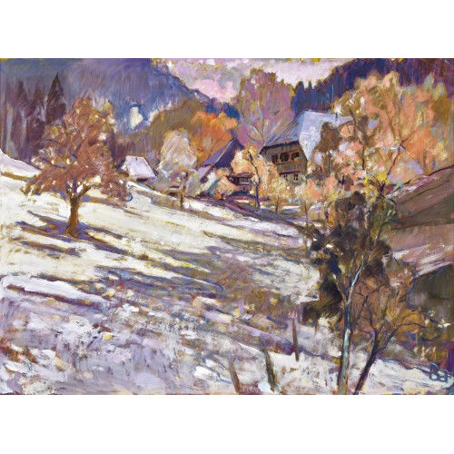 FRED BAUMANN : Emmentaler Winterlandschaft (DOBIASCHOFSKY AUKTIONEN AG)