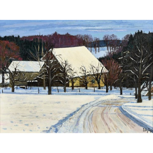 KATHY (EIGTL. THYS-BILL THYS : Winterlandschaft mit Bauernhaus (DOBIASCHOFSKY AUKTIONEN AG)