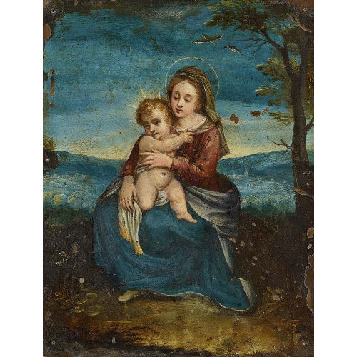 17. JH. ITALIEN : Madonna mit Kind (DOBIASCHOFSKY AUKTIONEN AG)
