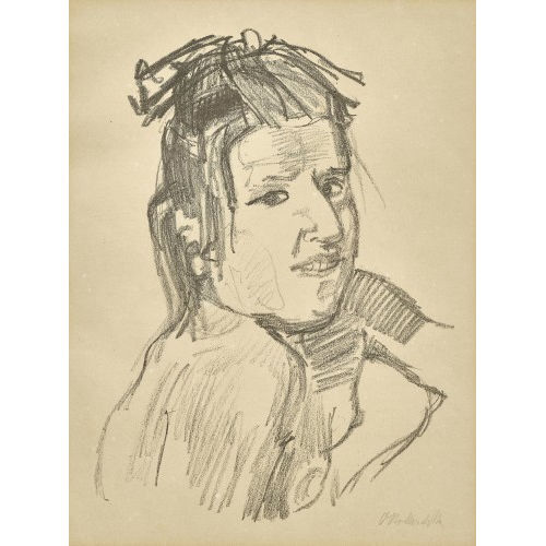 OSKAR KOKOSCHKA : 'M�dchen mit Haarmasche' (DOBIASCHOFSKY AUKTIONEN AG)