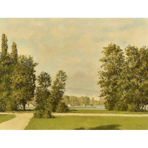 RUDOLF M�LLER : 'Am Strand von Yverdon' (DOBIASCHOFSKY AUKTIONEN AG)