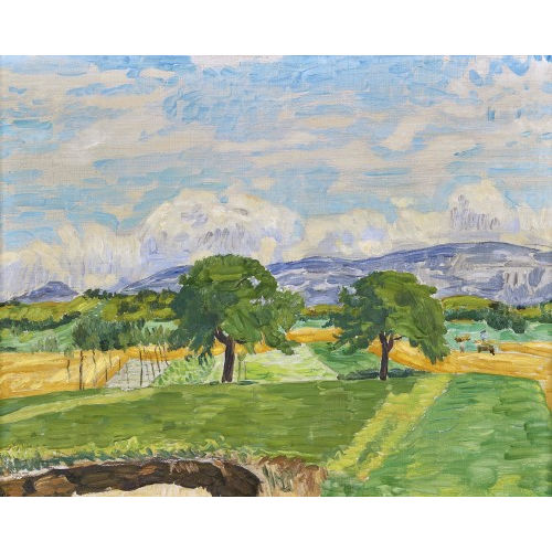HANS BERGER : Sommerliche Feldlandschaft (DOBIASCHOFSKY AUKTIONEN AG)