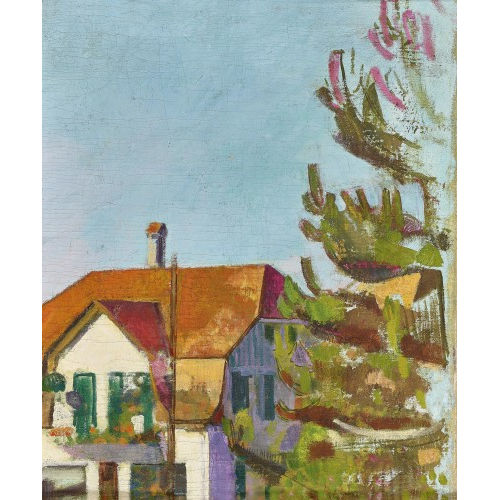 WERNER MILLER : Bauernhaus im Sonnenschein (DOBIASCHOFSKY AUKTIONEN AG)