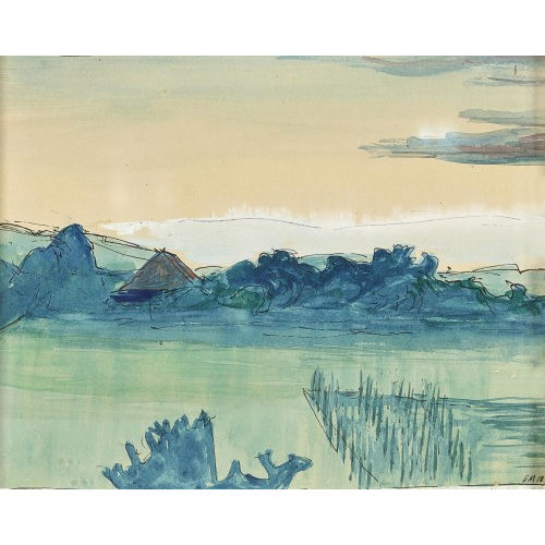 ERNST MORGENTHALER : Landschaft mit Bauernhaus (DOBIASCHOFSKY AUKTIONEN AG)