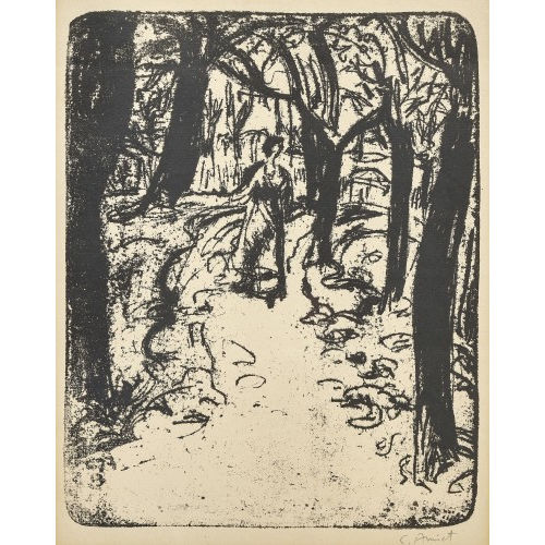 CUNO AMIET : 'Gattin des K�nstlers unter B�umen schreitend' (DOBIASCHOFSKY AUKTIONEN AG)