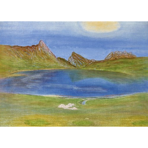 ALEXANDRE PERRIER : 'Lac de Roy (bleu fonc�)' (DOBIASCHOFSKY AUKTIONEN AG)