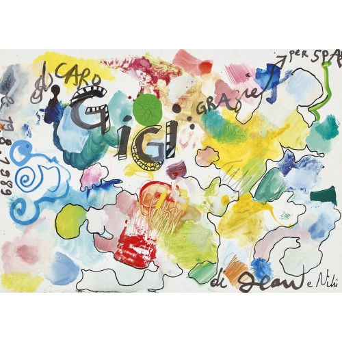 JEAN TINGUELY : 'Bildbrief (Caro Gigi)' (DOBIASCHOFSKY AUKTIONEN AG)