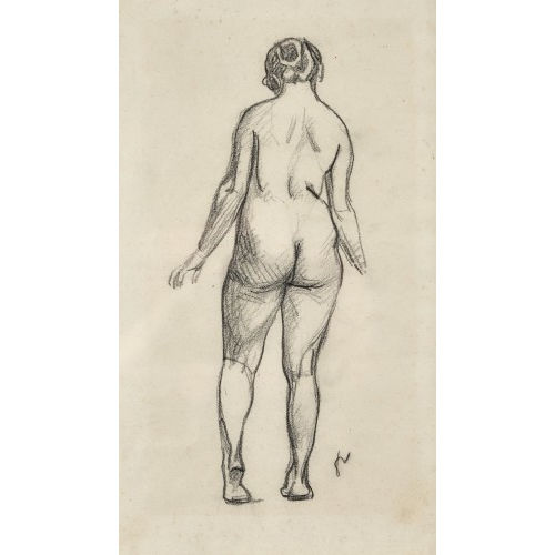 F�LIX VALLOTTON : Nu de dos, en marchant (DOBIASCHOFSKY AUKTIONEN AG)
