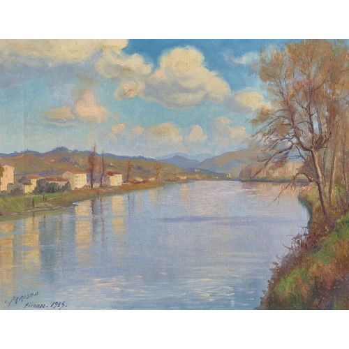 CHARLES PARISOD : 'L'Arno - Firenze' (DOBIASCHOFSKY AUKTIONEN AG)