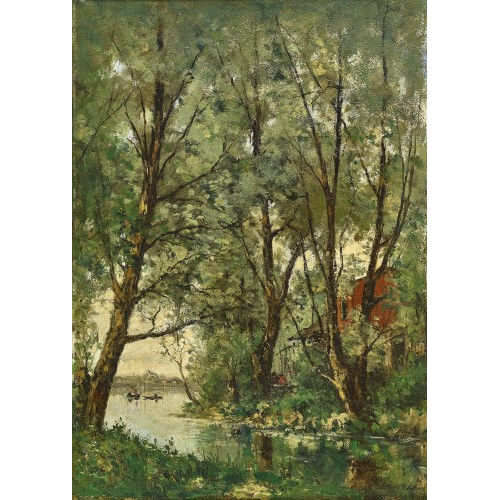 PAUL EMMANUEL P�RAIRE : 'La cabane au p�re Menel � St-Deniz' (DOBIASCHOFSKY AUKTIONEN AG)