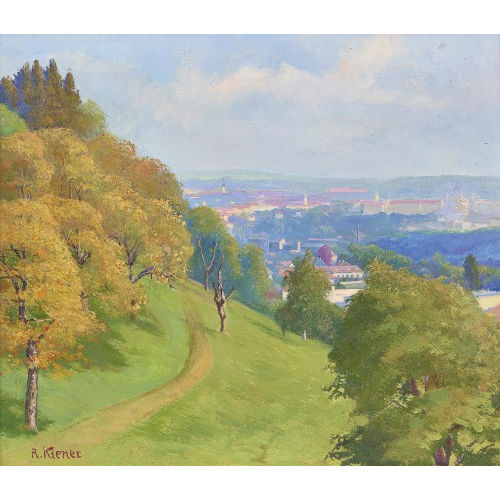 ROBERT KIENER : 'Blick auf Bern von Gurten aus' (DOBIASCHOFSKY AUKTIONEN AG)