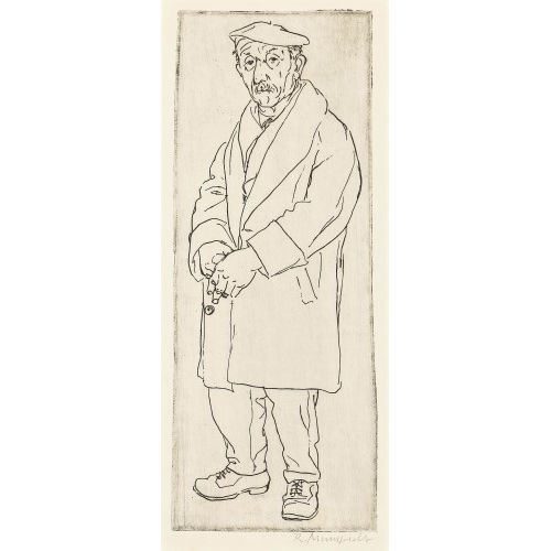 RUDOLF MUMPRECHT : 'Vieillard avec manteau' (DOBIASCHOFSKY AUKTIONEN AG)