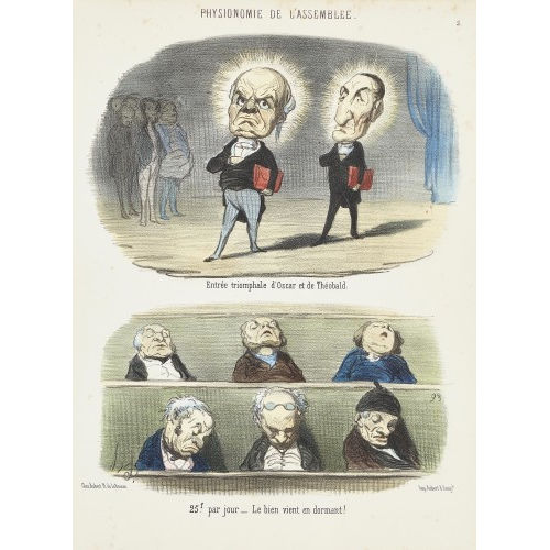 HONOR� DAUMIER : 'Entr�e triomphale d'Oscar et de Th�obald' (DOBIASCHOFSKY AUKTIONEN AG)