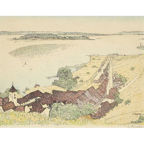 JAN PIETER TERWEY : Twann mit St. Petersinsel (DOBIASCHOFSKY AUKTIONEN AG)