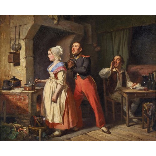 BENJAMIN I VAUTIER : Der verliebte Soldat (DOBIASCHOFSKY AUKTIONEN AG)