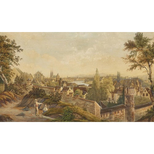 19. JH. SCHWEIZER KLEINMEISTER : Ansicht der Stadt Basel (DOBIASCHOFSKY AUKTIONEN AG)