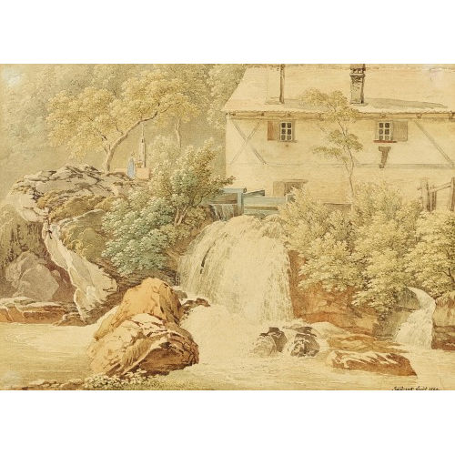 JACQUES HENRI JUILLERAT : M�hle am Fluss (DOBIASCHOFSKY AUKTIONEN AG)