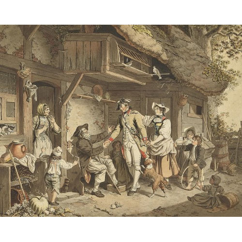 SIGMUND FREUDENBERGER : 'Retour du Soldat Suisse dans le Pays' (DOBIASCHOFSKY AUKTIONEN AG)