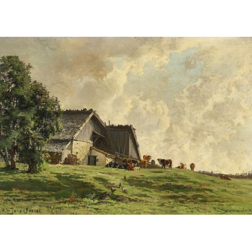 �DOUARD JEANMAIRE : 'Ferme de la Joux Perret' (DOBIASCHOFSKY AUKTIONEN AG)