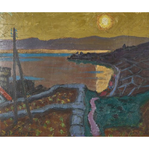 FRED STAUFFER : 'Abend am Genfersee' (DOBIASCHOFSKY AUKTIONEN AG)