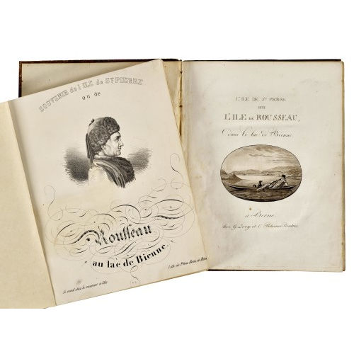 19./20. JH. SCHWEIZ : Sigismund Wagner: 'Ile des St. Pierre dite l'Ile de Rousseau dans le Lac de Bienne' (DOBIASCHOFSKY AUKTIONEN AG)