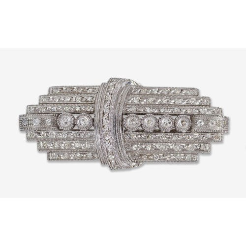 DIAMANT-BROSCHE : Um 1940 (DOBIASCHOFSKY AUKTIONEN AG)