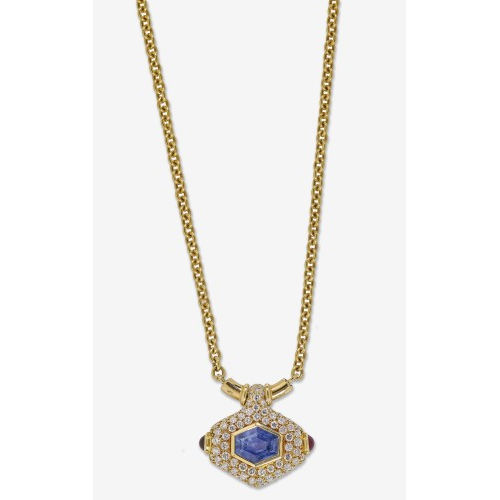 SAPHIR-BRILLANT-COLLIER : (DOBIASCHOFSKY AUKTIONEN AG)