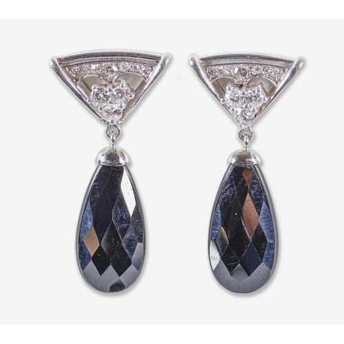 SPINELL-DIAMANT-OHRH�NGER : (DOBIASCHOFSKY AUKTIONEN AG)