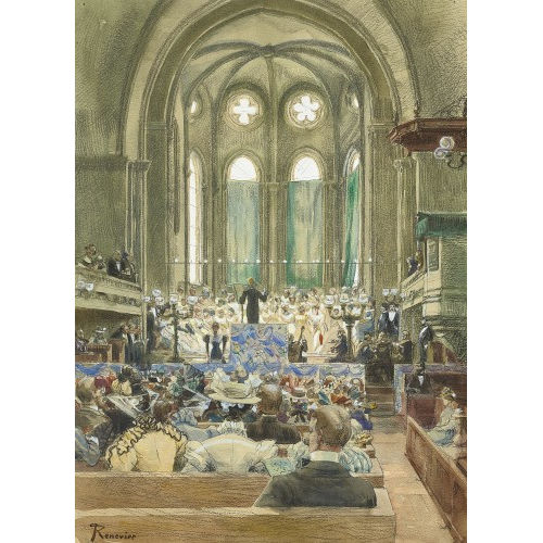 JULIEN RENEVIER : Der Kirchenchor (DOBIASCHOFSKY AUKTIONEN AG)