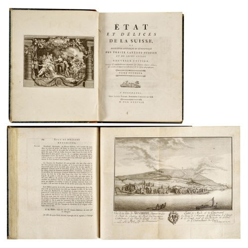 18. JH. SCHWEIZ : 'L'�tat et Les D�lices de la Suisse. Ou description historique et g�ographique des treize Cantons Suisses et de leurs Alli�s' (DOBIASCHOFSKY AUKTIONEN AG)