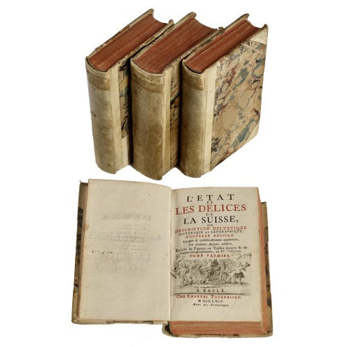 ABRAHAM RUCHAT : 'L'�tat et les D�lices de la Suisse ou D�scription Helvetique historique et Geografique' (DOBIASCHOFSKY AUKTIONEN AG)