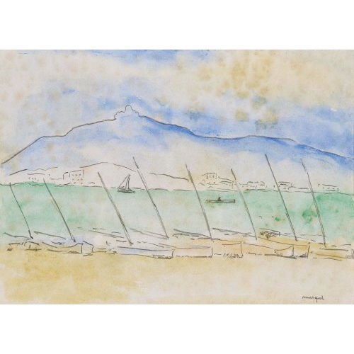 ALBERT MARQUET : Voiliers sur la grve (DOBIASCHOFSKY AUKTIONEN AG)