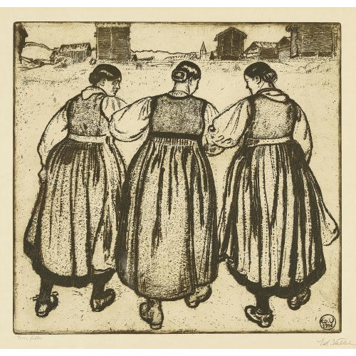 �DOUARD VALLET : 'Trois filles' (DOBIASCHOFSKY AUKTIONEN AG)