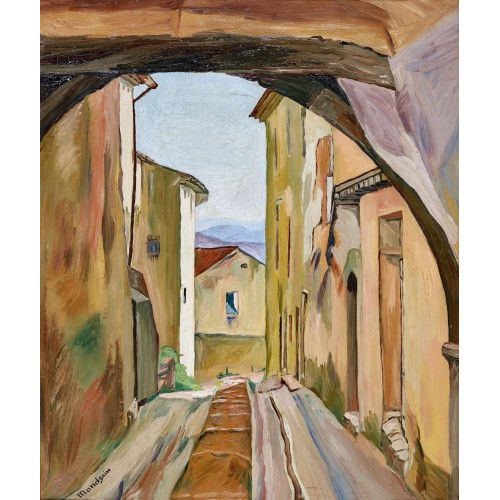 SIMON FRANCIS STANISLAS MONDZAIN : 'Une Rue � Solli�s-Ville' (DOBIASCHOFSKY AUKTIONEN AG)