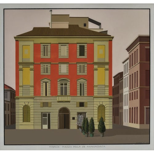 ANDREAS HIS : 'Firenze. Piazza della S.S. Annunziata' (DOBIASCHOFSKY AUKTIONEN AG)