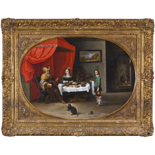 DAVID II TENIERS : Das Gleichnis vom reichen Mann und vom armen Lazarus (DOBIASCHOFSKY AUKTIONEN AG)