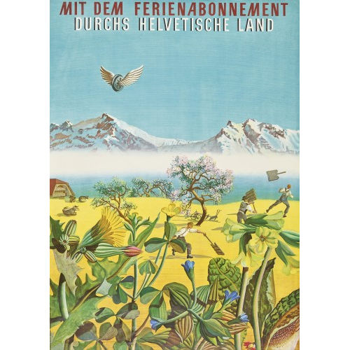 HANS ERNI : 'Mit dem Ferienabonnement durchs Helvetische Land' (DOBIASCHOFSKY AUKTIONEN AG)