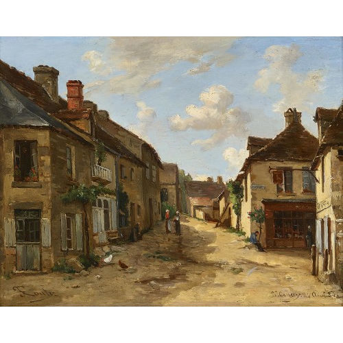 JEAN FR�D�RIC COUTY : Strassenpartie in Saint-C�neri-le-G�rei (DOBIASCHOFSKY AUKTIONEN AG)
