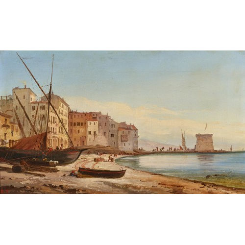 DOMENICO TRACHEL : Villefranche, le quai et le Bastion de la Sant� (DOBIASCHOFSKY AUKTIONEN AG)