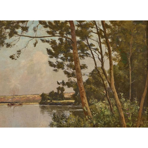 PAUL LECOMTE : Paysage en bord de rivi�re (DOBIASCHOFSKY AUKTIONEN AG)