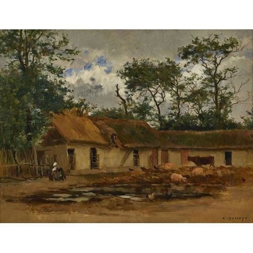 PIERRE EMMANUEL EUG�NE DAMOYE : Bauernhofszene (DOBIASCHOFSKY AUKTIONEN AG)