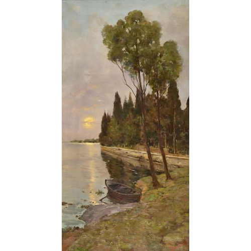 FAUSTO GIUSTO : Stimmungsvolle Seelandschaft (DOBIASCHOFSKY AUKTIONEN AG)