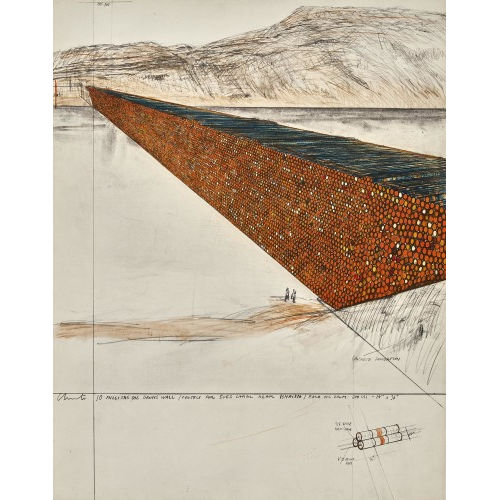 CHRISTO) CHRISTO (EIGTL. JAVACHEFF : '10 Millions Oil Drums Wall Project for the Suez Canal' (DOBIASCHOFSKY AUKTIONEN AG)