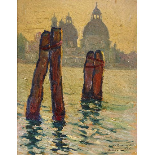 IVAN (GIOVANNI) ZAGORUIKO : Poller im Wasser vor dem Markusdom in Venedig (DOBIASCHOFSKY AUKTIONEN AG)