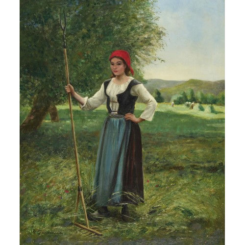 ALFRED GARCEMENT : Jeune paysanne (DOBIASCHOFSKY AUKTIONEN AG)