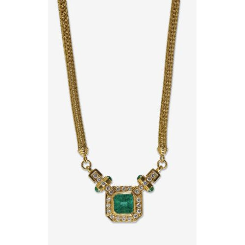 SMARAGD-BRILLANT-COLLIER : (DOBIASCHOFSKY AUKTIONEN AG)